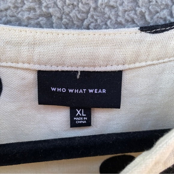 Who What Wear Black Polka Dot Blouse - Picture 9 of 11